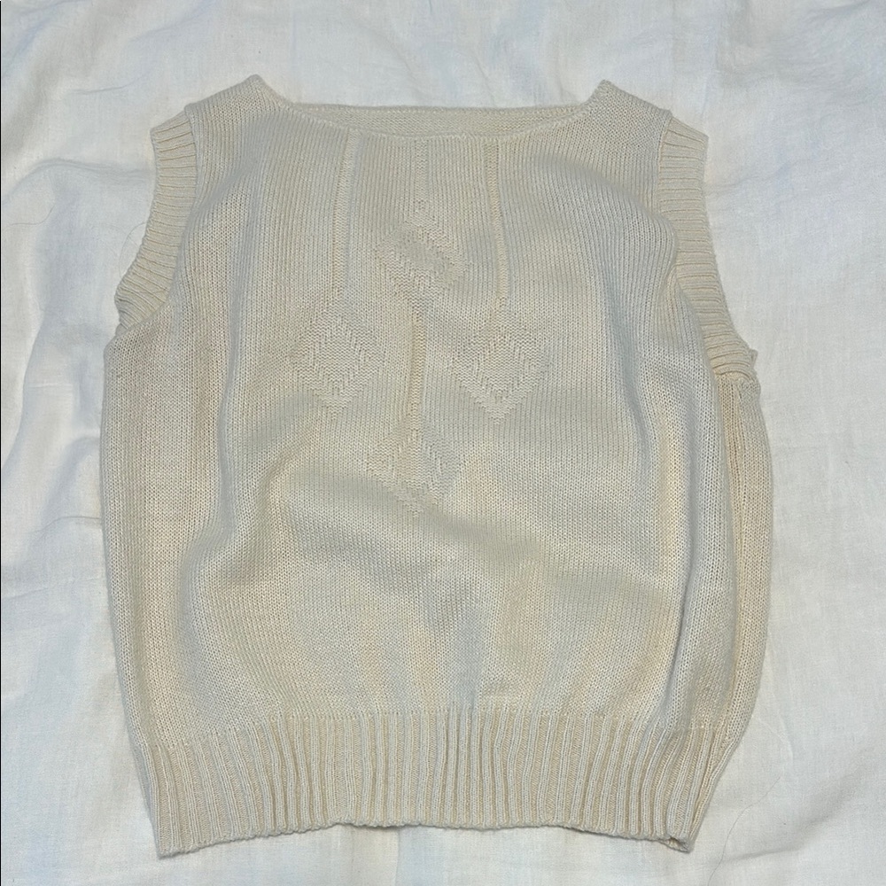 Vintage Cream Sweater Vest